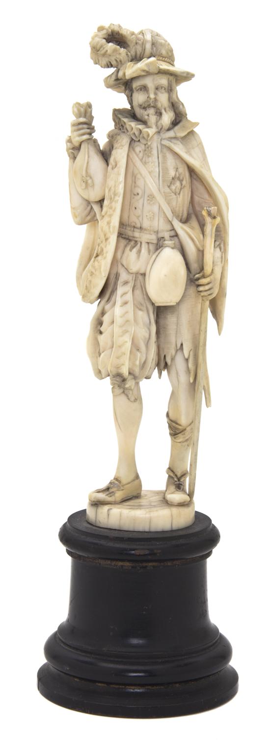 A Continental Carved Ivory Figure