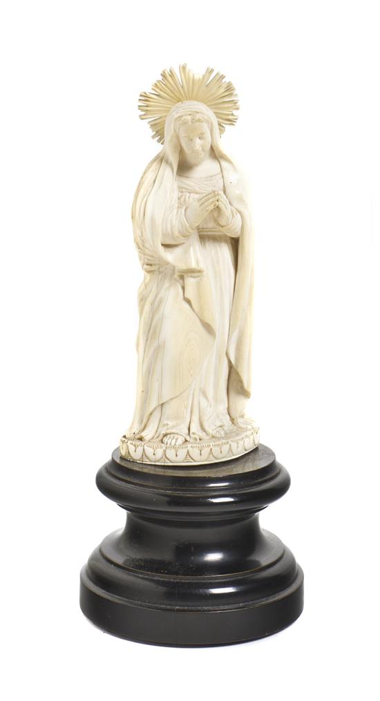 A Continental Carved Ivory Figure