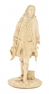 A Continental Carved Ivory Fig