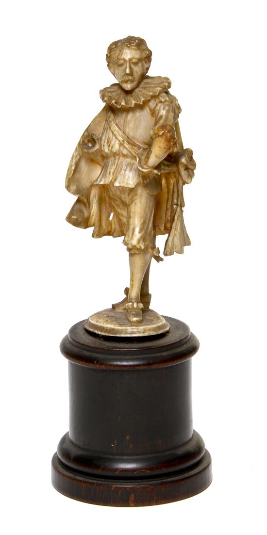 A Continental Carved Ivory Figure