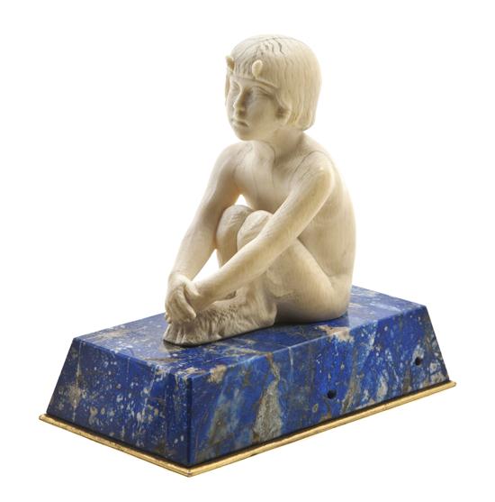 A Continental Carved Ivory Figure