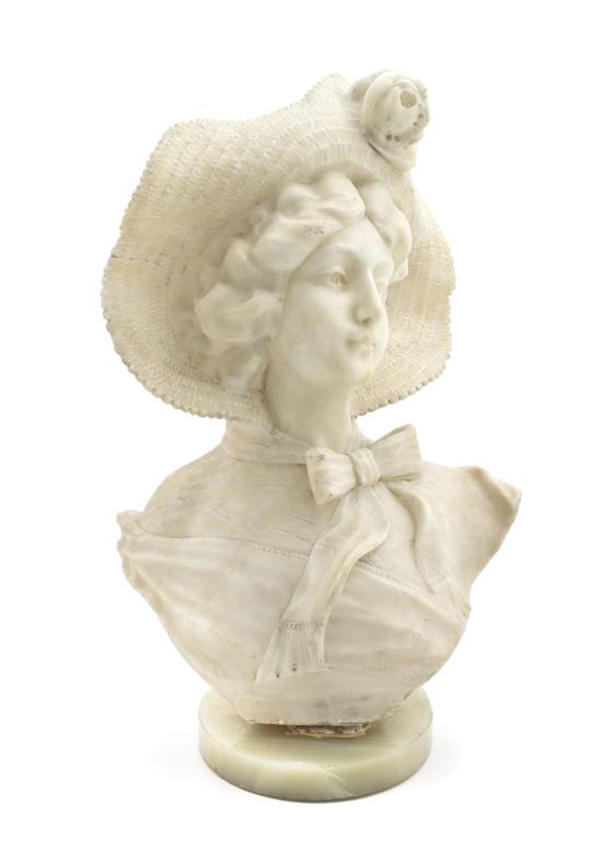 A Continental Carved Marble Bust