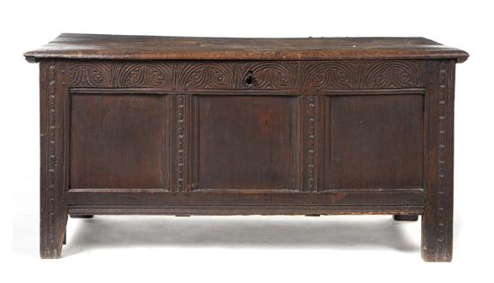 *A Continental Carved Oak Trunk