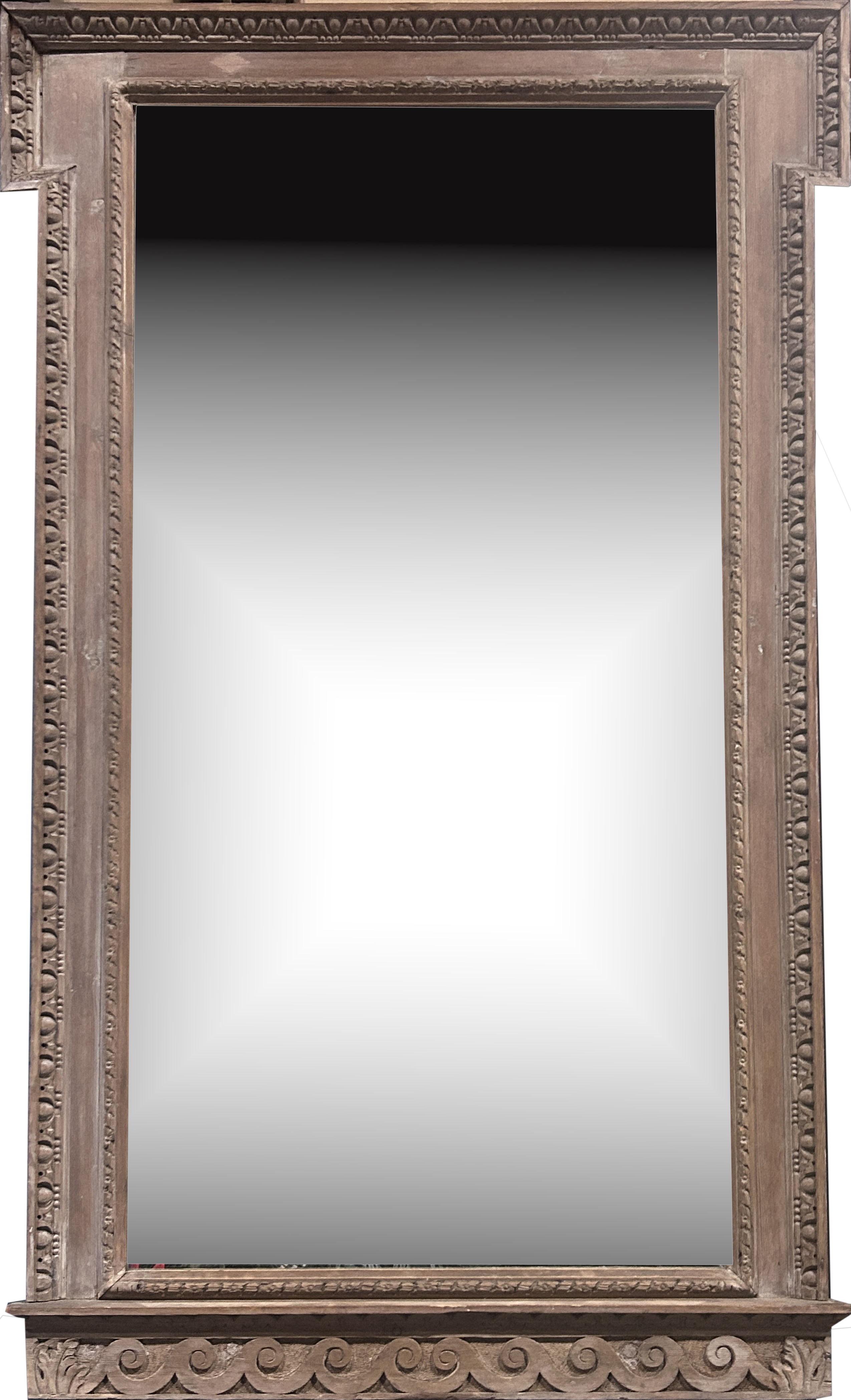 A CONTINENTAL CARVED OVERMANTEL