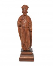 A CONTINENTAL CARVED WOOD CARD