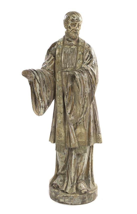 A Continental Carved Wood Figure