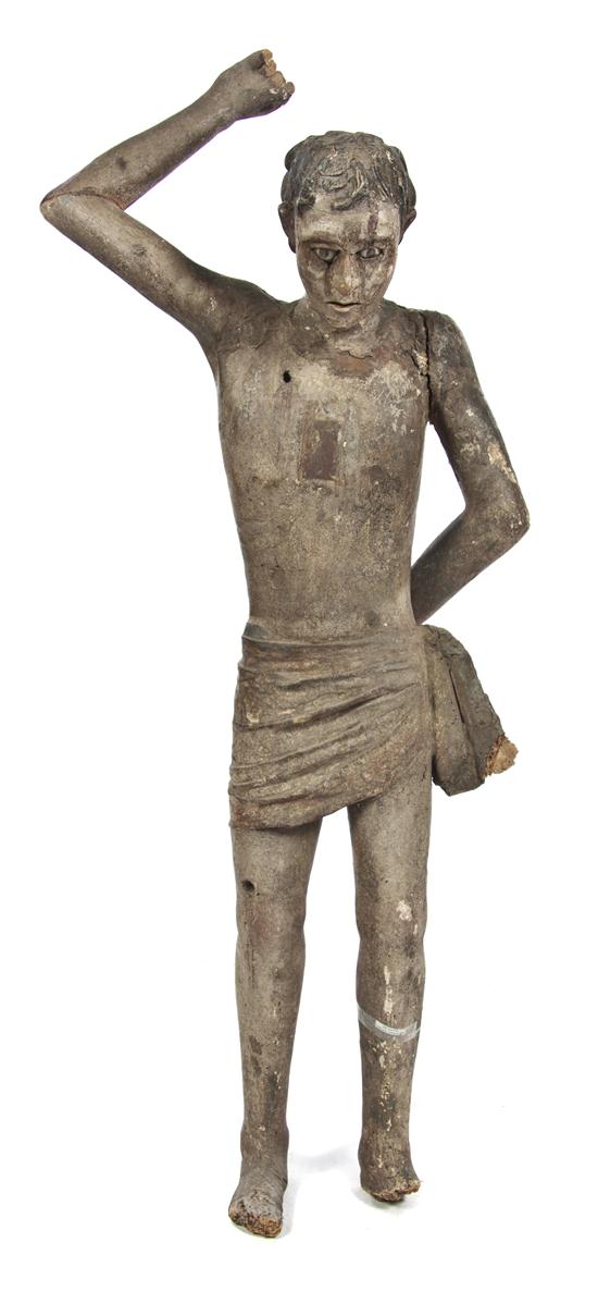 A Continental Carved Wood Figure