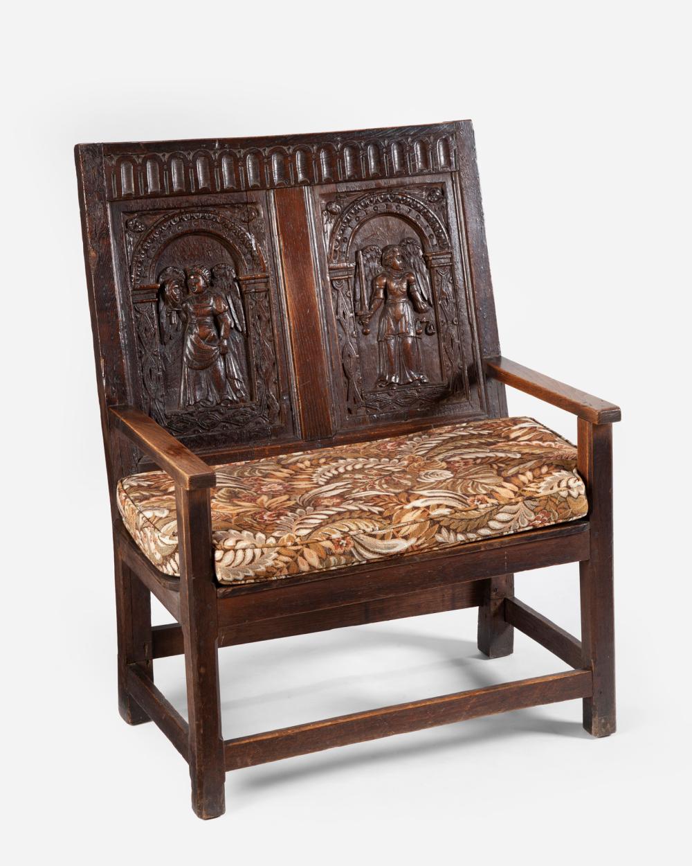 A CONTINENTAL CARVED WOOD HALL