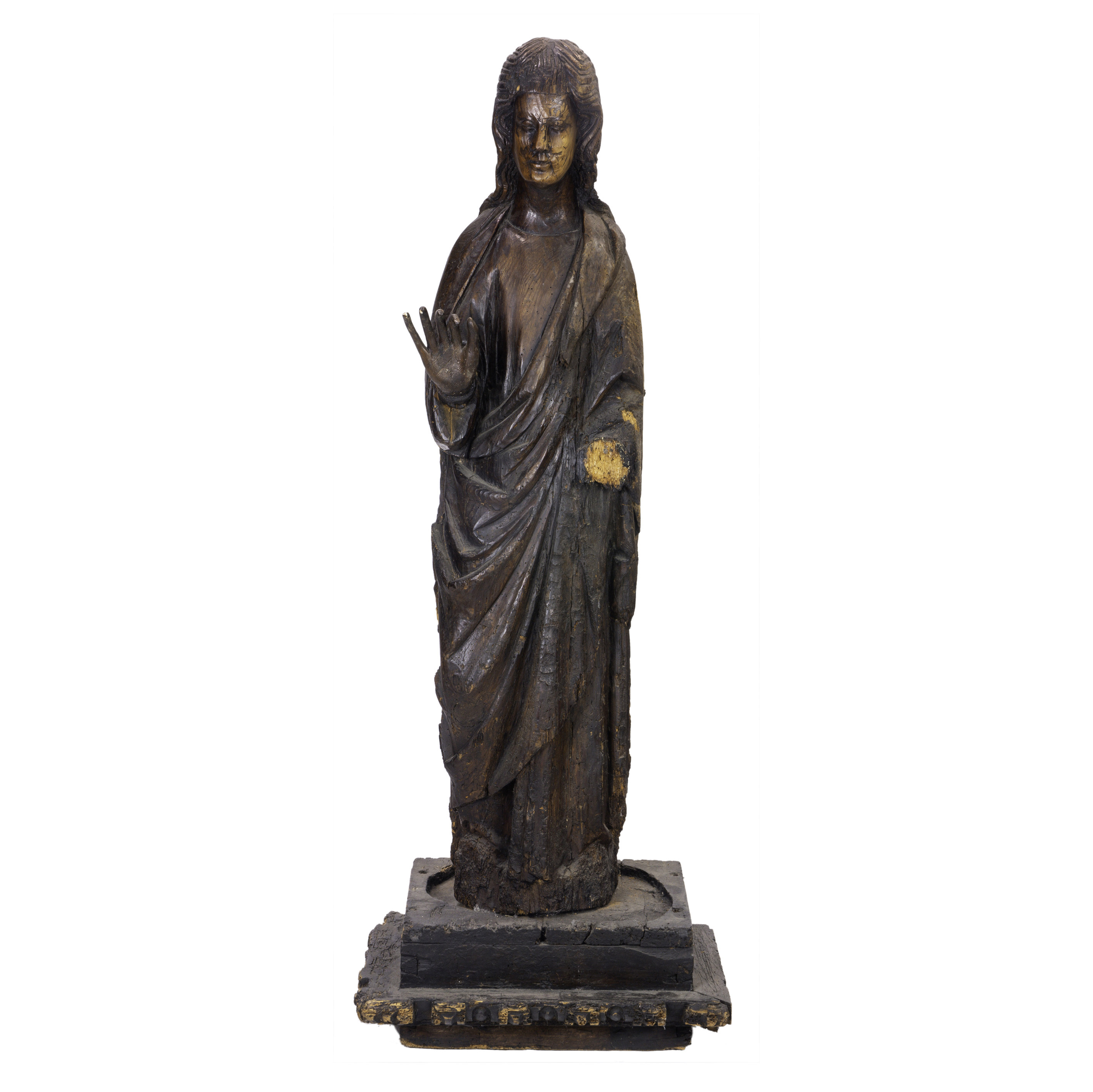 A CONTINENTAL CARVED WOOD SANTOS