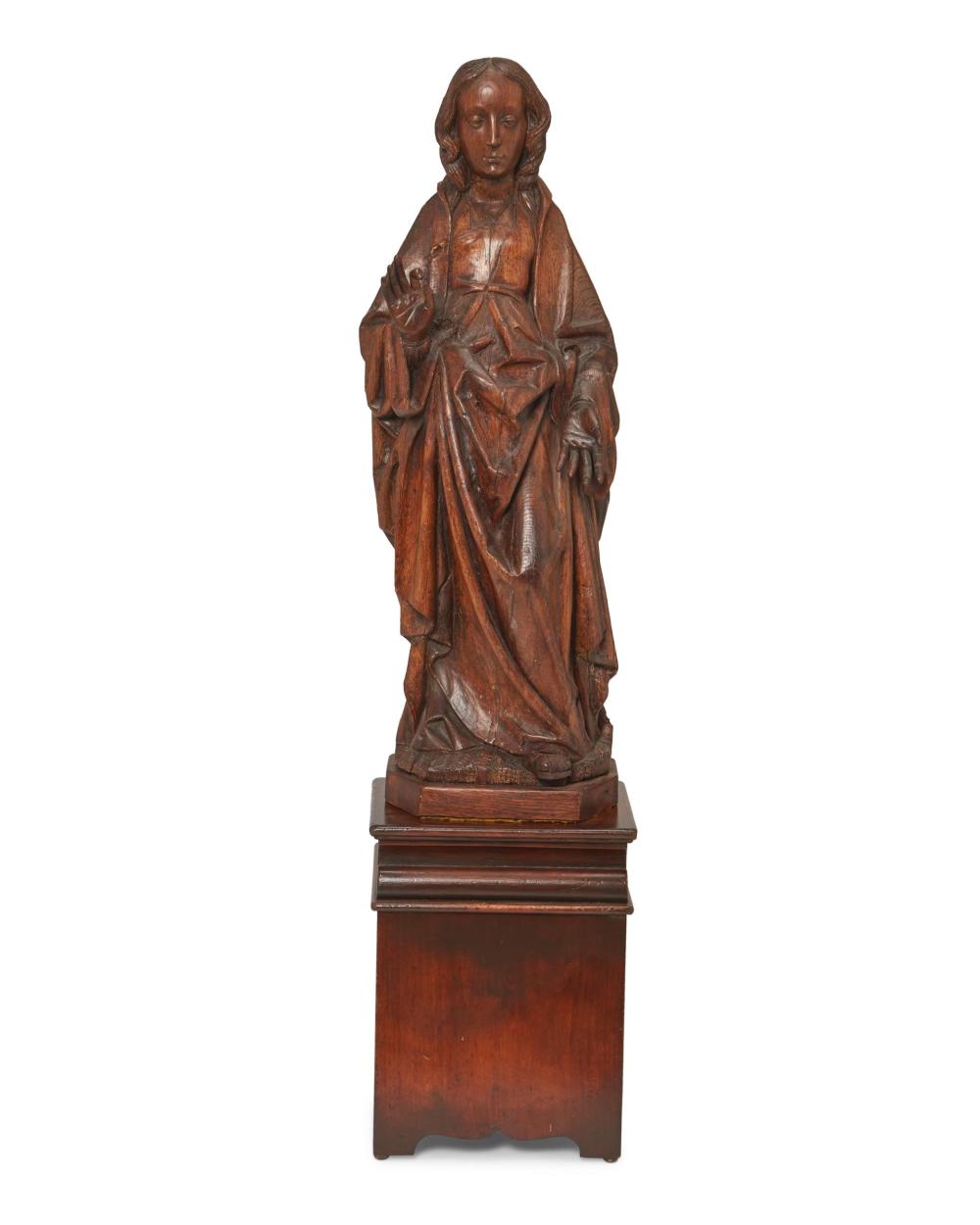A CONTINENTAL CARVED WOOD