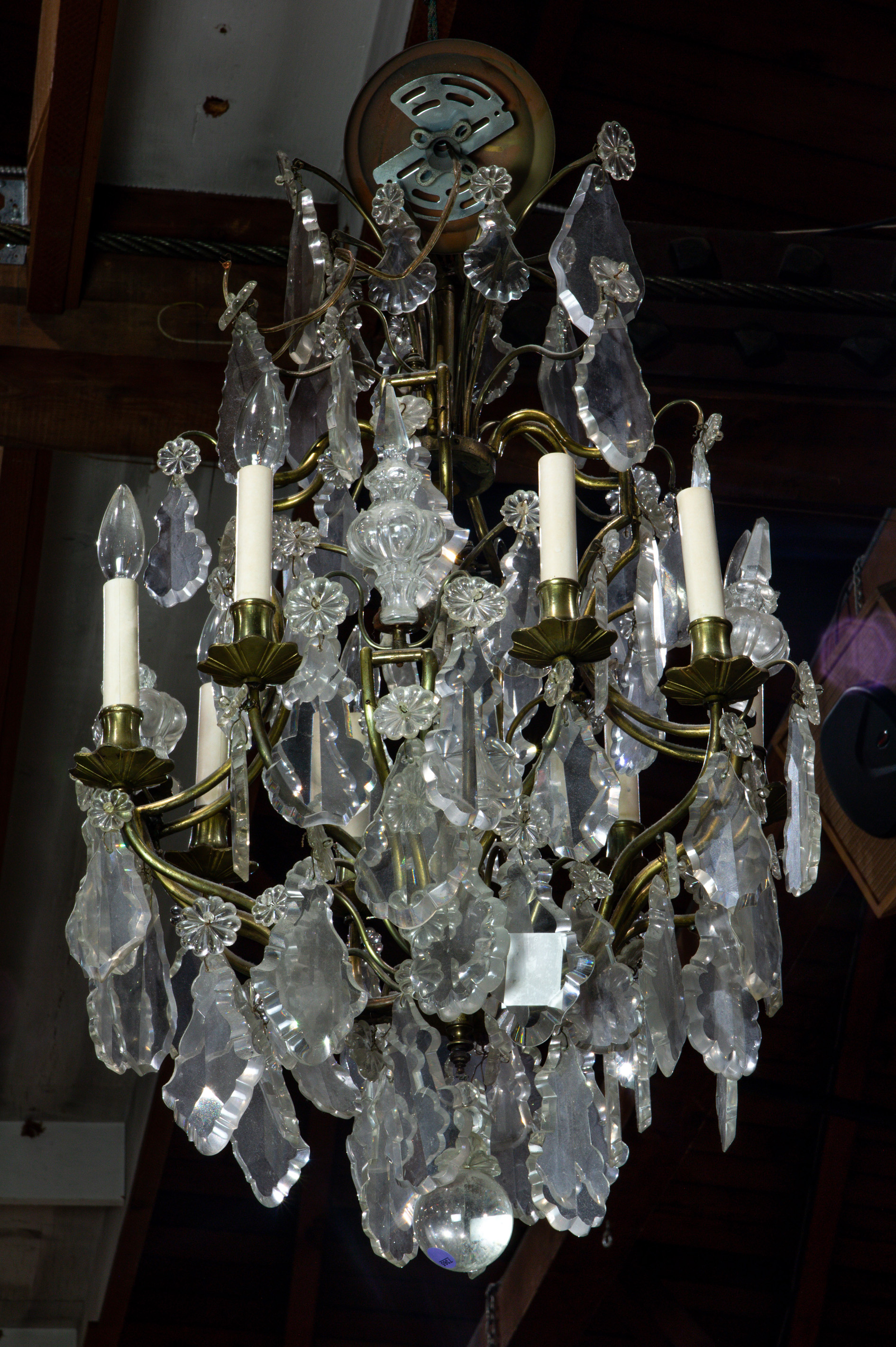A CONTINENTAL  CRYSTAL CHANDELIER A