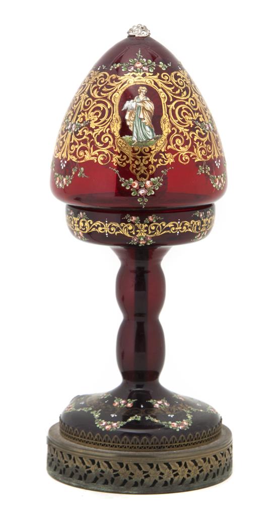 A Continental Enameled Glass