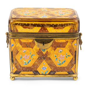 A Continental Enameled Ruby-Flashed