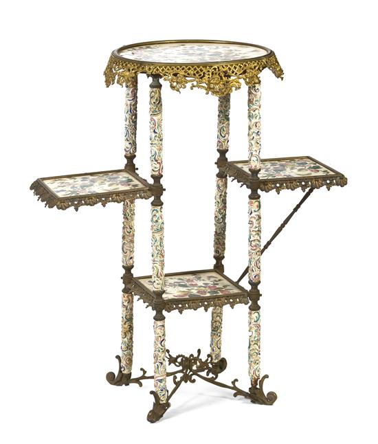 A Continental Faience and Gilt