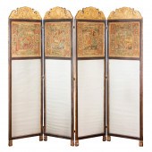A CONTINENTAL FOUR PANEL SCREE