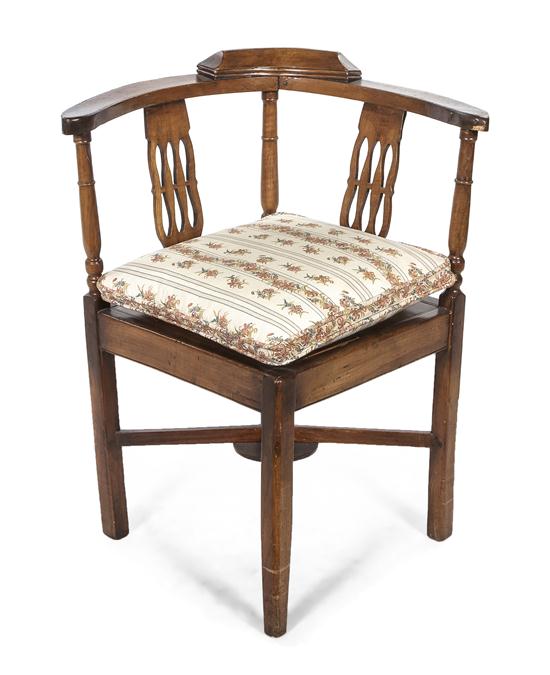 *A Continental Fruitwood Corner