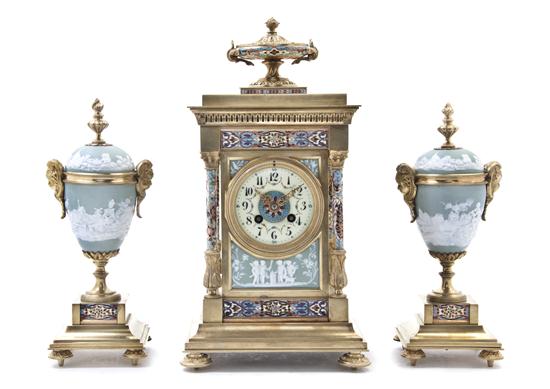 A Continental Gilt Bronze Champleve