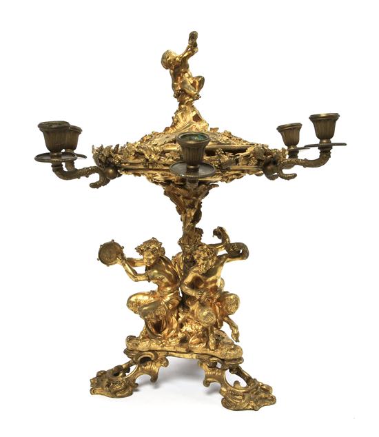 A Continental Gilt Bronze Figural