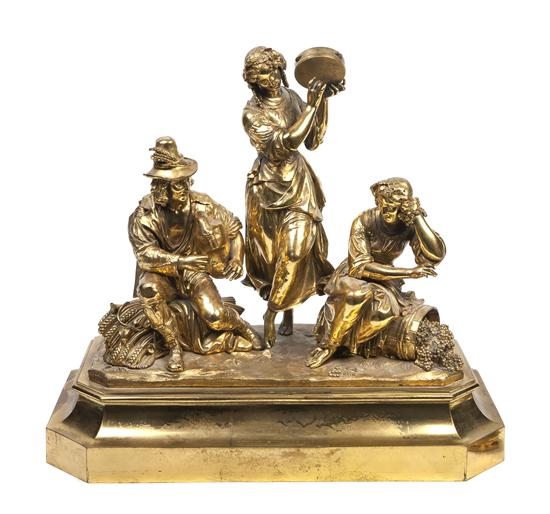 *A Continental Gilt Bronze