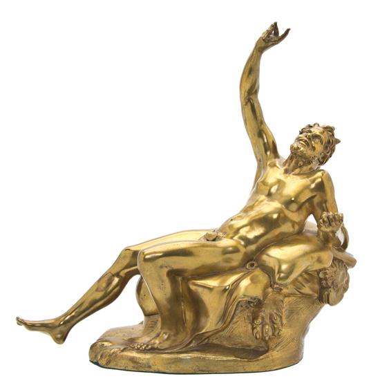 A Continental Gilt Bronze Figure