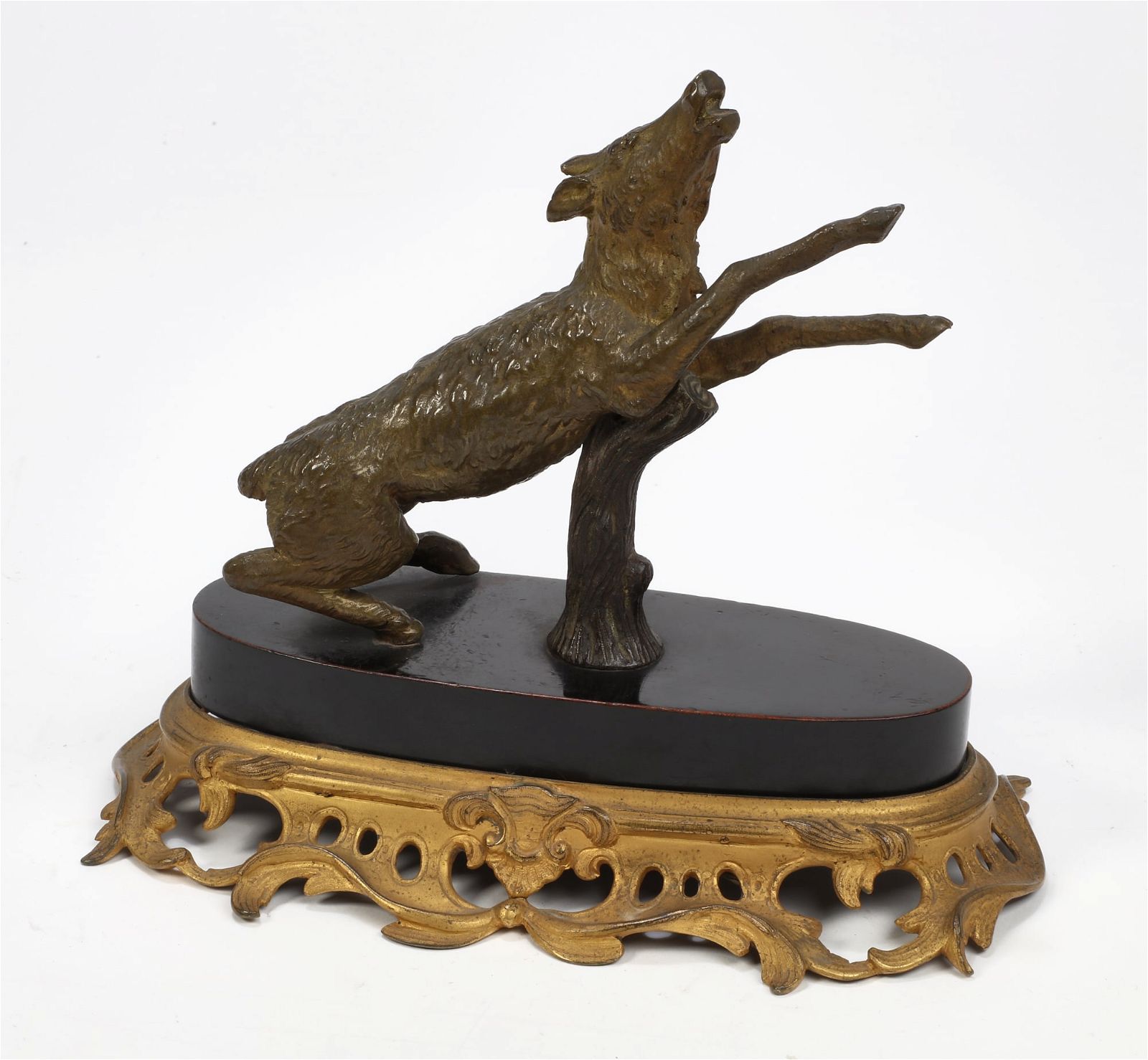 A CONTINENTAL GILT BRONZE MODEL