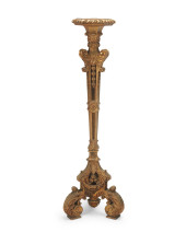 A CONTINENTAL GILTWOOD PEDESTA