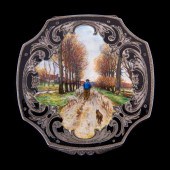 A CONTINENTAL GUILLOCHE ENAMEL