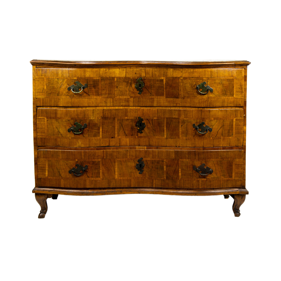 A CONTINENTAL INLAID SERPENTINE