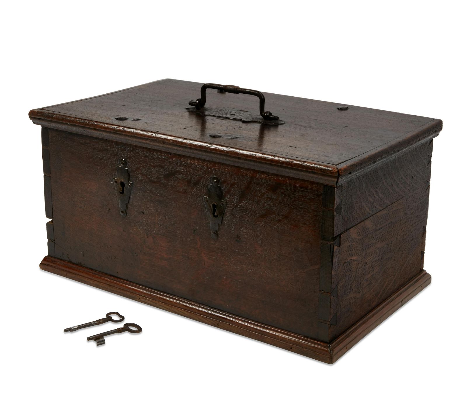 A CONTINENTAL IRON MOUNTED OAK