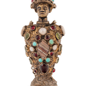 A Continental Jeweled Silver