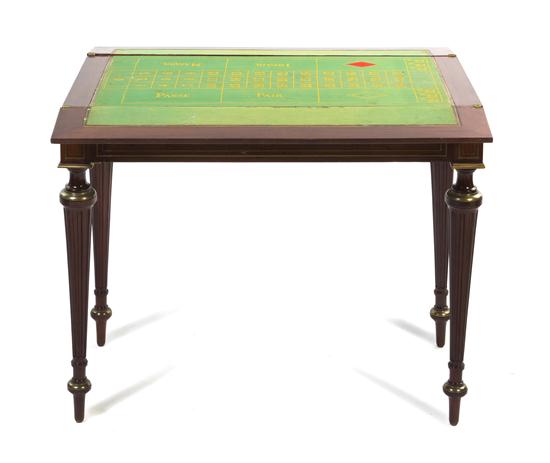 A Continental Mahogany and Brass