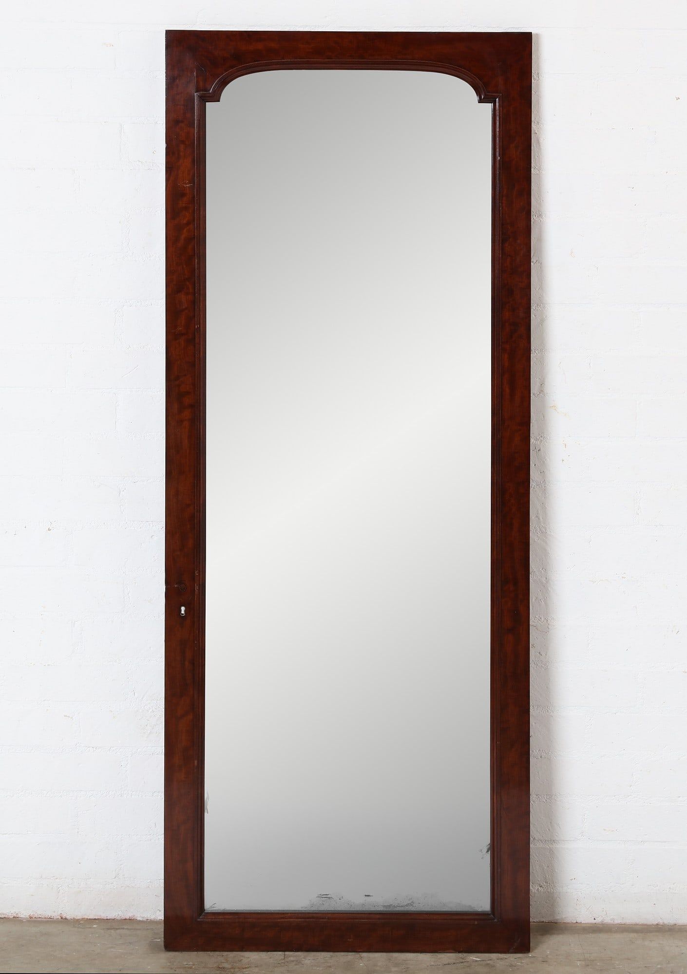 A CONTINENTAL MAHOGANY PIER MIRRORA