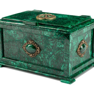 A Continental Malachite Table