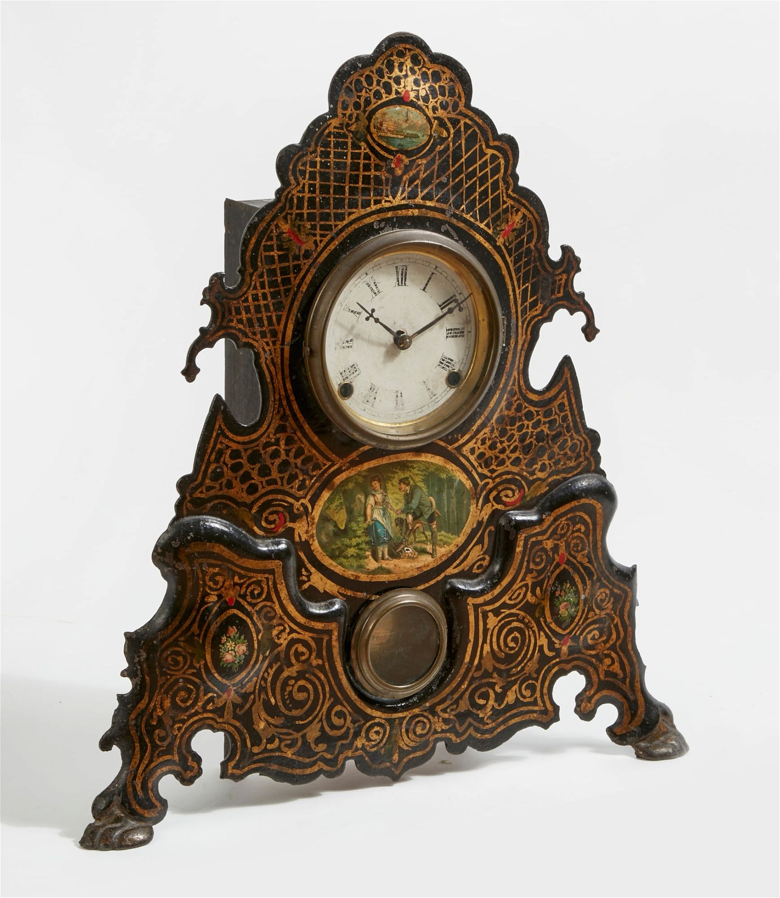A CONTINENTAL MANTEL CLOCKA