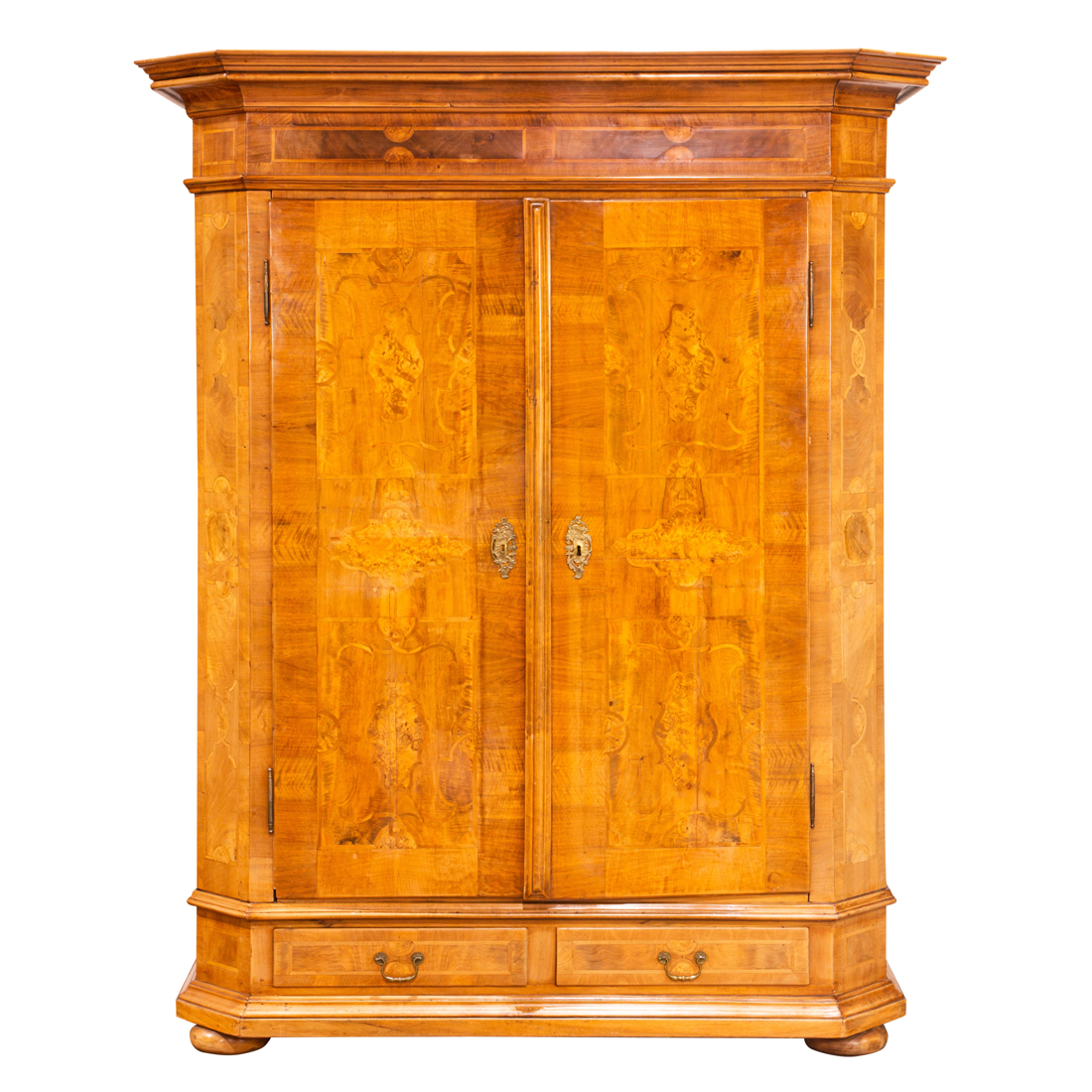 A CONTINENTAL MARQUETRY DECORATED