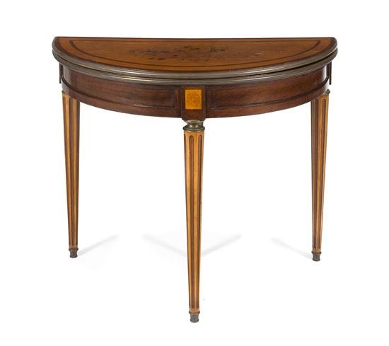 A Continental Marquetry Mahogany