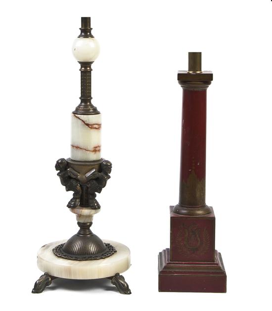 A Continental Onyx and Gilt Metal