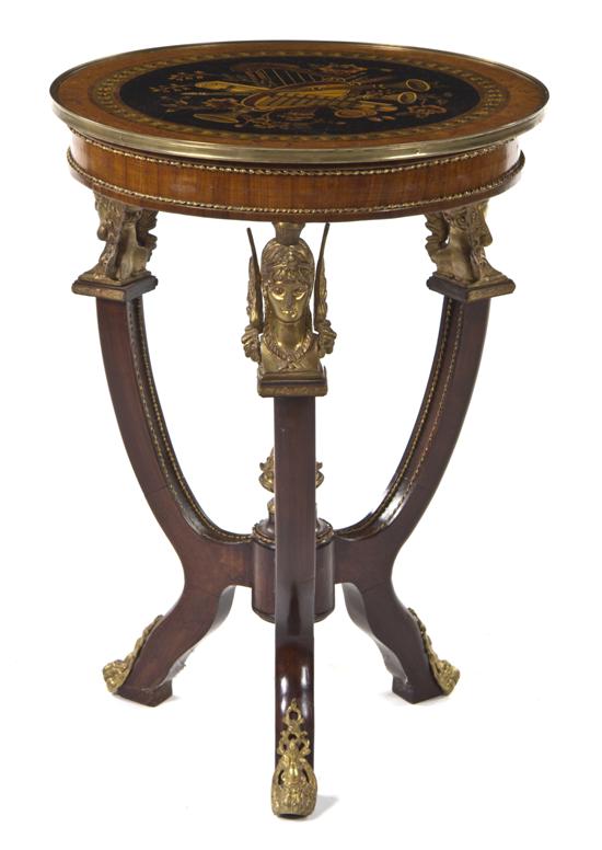 *A Continental Painted and Gilt