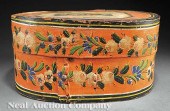 A Continental Painted Bandbox