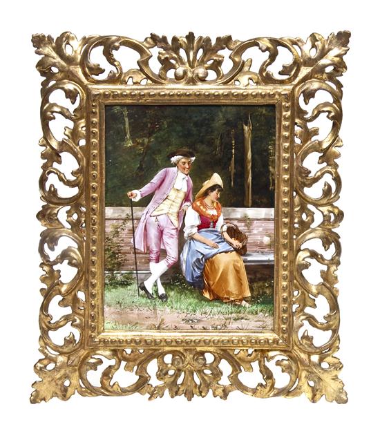 A Continental Painted Porcelain