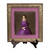 A CONTINENTAL PAINTED PORCELAI