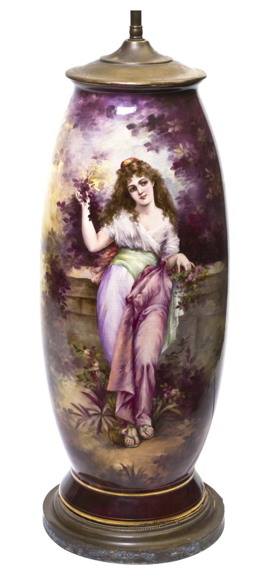 A Continental Painted Porcelain