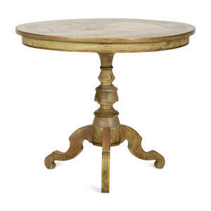 A Continental Painted Side Table 
