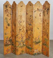 A CONTINENTAL PAINTED SIX PANE