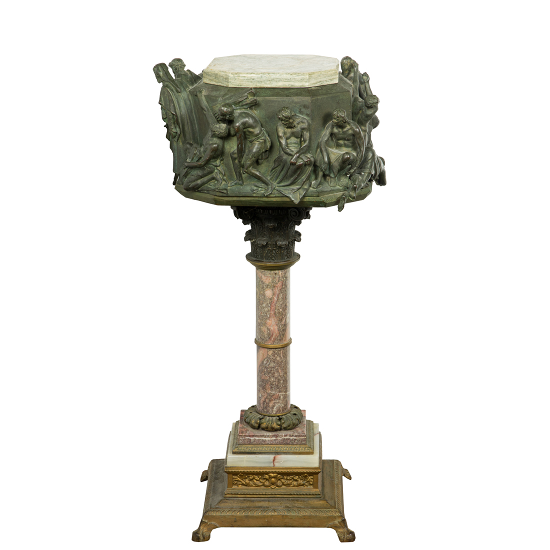 A CONTINENTAL PATINATED BRONZE