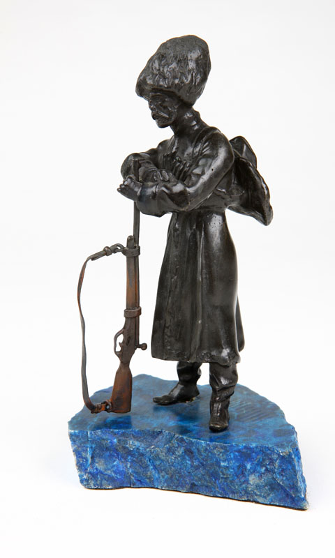 A Continental patinated bronze