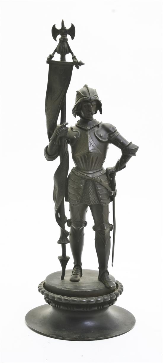A Continental Patinated Bronze
