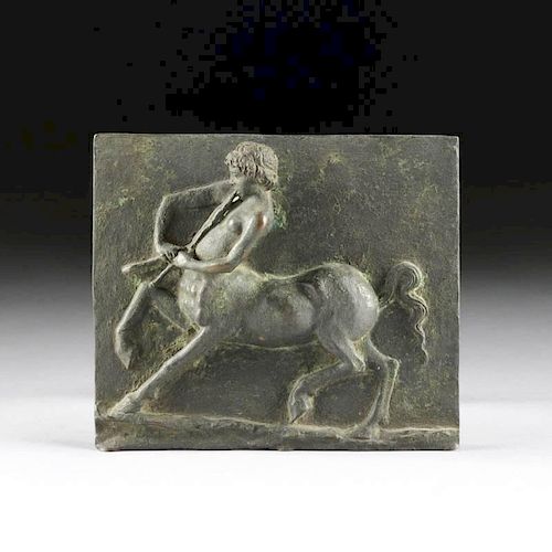 A CONTINENTAL PATINATED BRONZE
