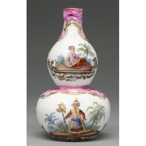 A Continental porcelain double