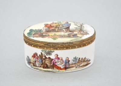A Continental Porcelain Oval